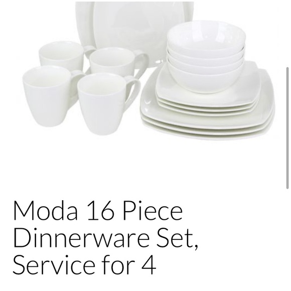 Oneida Moda Porcelain Modern 16pc Dinnerware - Picture 4 of 10